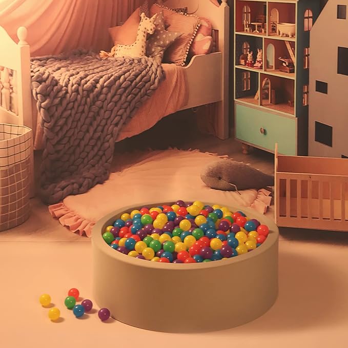 100 Ball Pit Balls, Plastics Trampoline pitballs Toys for Babies Toddlers Kids Children Playpen Play Bounce House Pool for Birthday Party Xmas Gifts