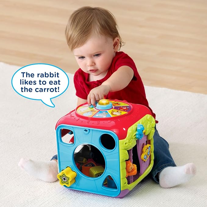 VTech Sort and Discover Activity Cube (Frustration Free Packaging), Pink