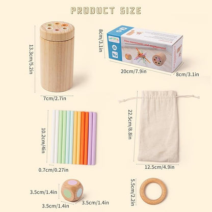 Montessori Toys for 1-3 Year Old, Wooden Learning Color Sorting Toys for Toddlers Age 1 2 3, Educational Fine Motor Developmental Infants Sensory Matching Games, 18 Month Old Toys for Girls Boys