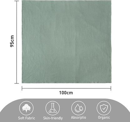 GLLQUEN BABY 2-Pack Muslin Swaddle Blankets for Unisex, Baby Swaddle Blanket for Boys and Girls, Soft Breathable Receiving Blankets Neutral, Newborn Essentials, Registry & Gift, 40 x 38 inches
