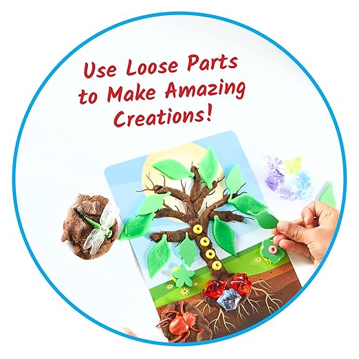 hand2mind Into the Garden Sensory Activity Kit, Loose Parts Play Materials for Kids, Sensory Box, Montessori Sensory Bin with Lid, Nature Toys, Fine Motor Toys, Play Therapy Toys, Arts and Crafts Kits