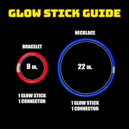 100 8" Crown Glow Light Stick Bracelets WHOLESALE PACK