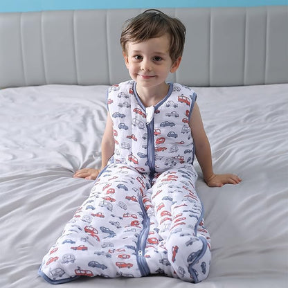 Toddler Sleep Sack, 70% Rayon from Bamboo and 30% Cotton Baby Wearable Blanket Winter 2.5 TOG Sleeping Sacks Warm Car(2-4T)