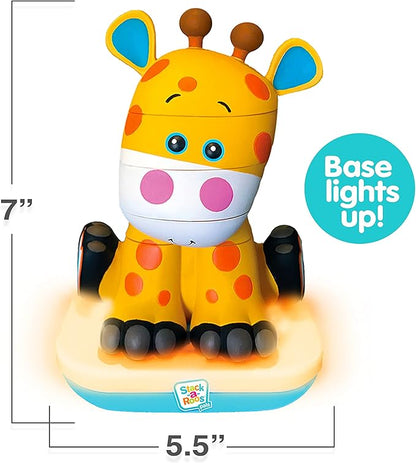 Stack-a-Roos Baby Giraffe by Salus Brands - Animal Stacking Toy, Educational Early Learning Toy for Infants Babies Toddlers, Age 12+ Months - Great Baby Gifts, STEM