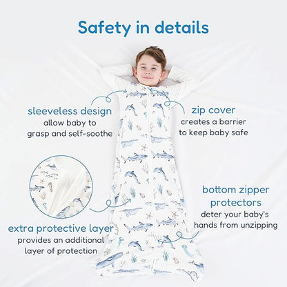 TotAha Toddler Sleep Sack 2T-3T-4T, Premium Light Wearable Blanket Baby Sleeping Bag with 2-Way Safe Zippers For Girl Boy