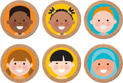 Melissa & Doug GO Tots Wooden Roll & Ride Bus with 3 Disks - FSC Certified