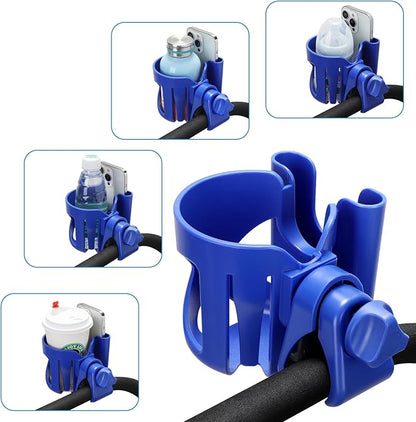 Accmor Universal Cup Holder, Stroller Cup Holder with Phone Holder, 360° Rotatable Large Caliber Designed Bottle Holder for Stroller, Bike, Wheelchair, Walker, Scooter