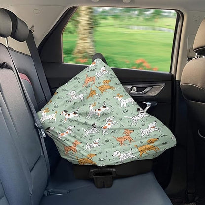 Binienty Cartoon Puppy Design Baby Stuff Car Seat Covers Womens Multi-use Cover Carseat Canopy, Elastic Lounger Canopy - Newborn Essentials, Nursing Top