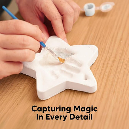 Baby Hand and Footprint Kit Girls, Boys - Personalized Baby Footprint Ornament Kit, Newborn Keepsake Gifts for New Mom, Easy to Use Handprint Makers, Cute Shower Gifts (Glaze Finish)