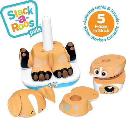 Stack-a-Roos Labrador Puppy by Salus Brands - Animal Stacking Toy, Educational Early Learning Toy for Infants Babies Toddlers, Age 12+ Months - Great Baby Gifts, STEM Toy