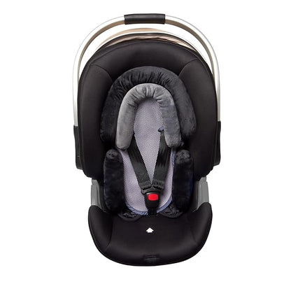 Pro Goleem Breathable 3-in-1 Infant Car Seat Head Support, Soft Infant Car Seat Insert, Carseat Cushion for Toddler, Perfect for Car Seat, Strollers, Swings, Carrier, Bouncer, Black and Grey