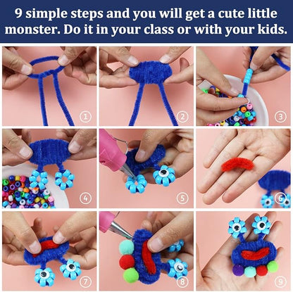 1000 Value Pack Craft Pipe Cleaners 20 Colors (Multi-Colored Chenille)…