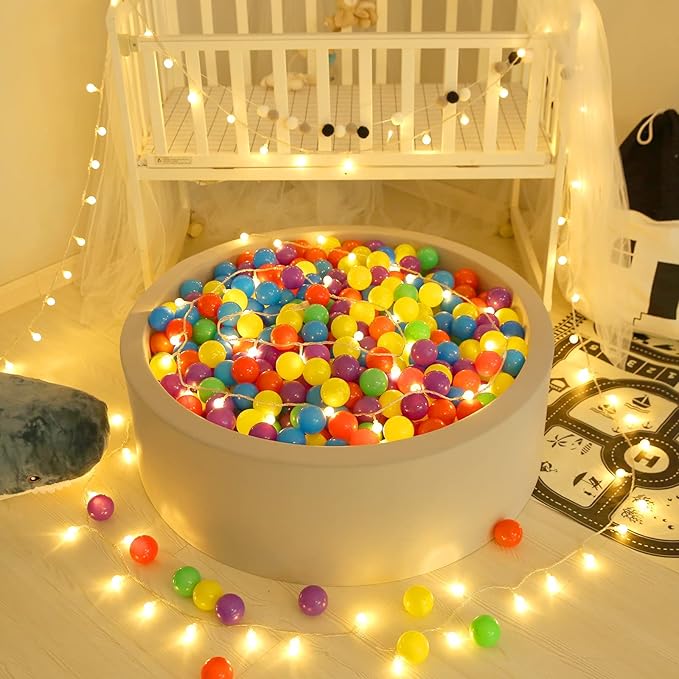 100 Ball Pit Balls, Plastics Trampoline pitballs Toys for Babies Toddlers Kids Children Playpen Play Bounce House Pool for Birthday Party Xmas Gifts