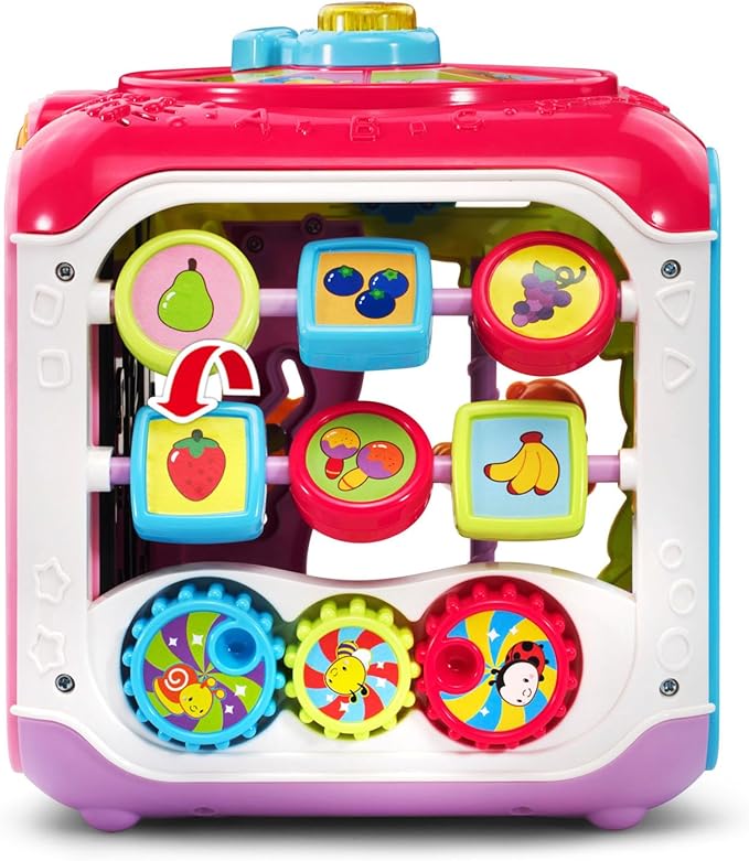 VTech Sort and Discover Activity Cube (Frustration Free Packaging), Pink