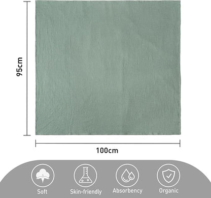 GLLQUEN BABY Muslin Swaddle Blankets for Boys and Girls, 4-Pack Baby Blankets for Girl Boy, Newborn Receiving Blanket, Baby Swaddle Blanket Unisex, Baby Essentials, Registry & Gift, 40 x 38 inches