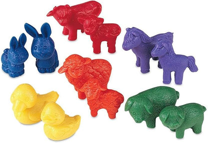 Learning Resources Friendly Farm Animal Counters - 72 Pieces, Ages 3+ Toddler Learning Toys, Preschool Learning Supplies, Classroom Desk Pets, Educational Counting and Sorting Toy