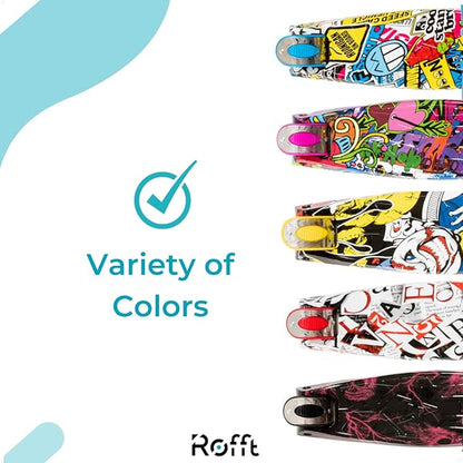 Maxi Scooter for Kids Ages 6-12 Lean-to-Steer 3 Wheel Scooter for Kids Ages 6-12 PU Light-Up Wheels Kids Scooter Adjustable Height Light Weight Aluminum Scooters T-Bar Colorful Design Printed