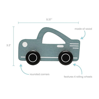 Pearhead Wooden Toy Car, Push and Pull Montessori Baby and Toddler Toy, Gender-Neutral Push Toy, Baby Girl or Baby Boy Nursery Accessory