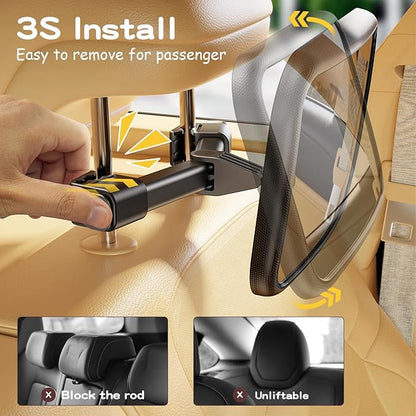Baby Car Mirror for Baby Hook Clip Design Never Shake Baby Mirror for Car Seat Mirror Rear Facing Newborn Essentials Easy Install Back Seat Mirrors for Car Clear View ShatterProof Crash Tested