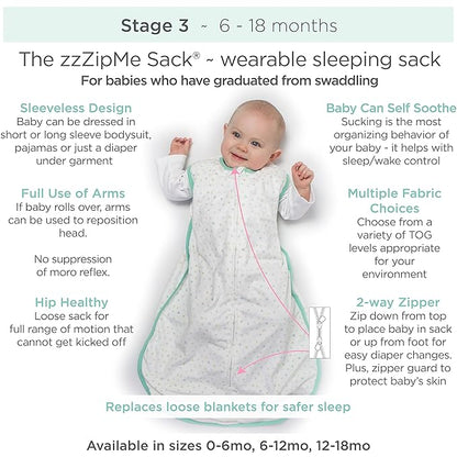 Amazing Baby Cotton Muslin Sleeping Sack, For Baby Boy or Girl, Wearable Blanket with 2-way Zipper, Outdoor Adventure, Denim, Medium (6-12 Month)