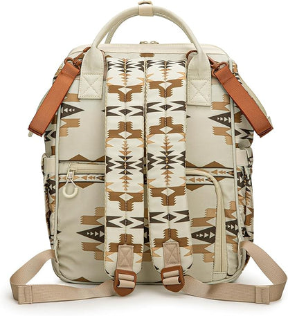 Wrangler Diaper Bag Backpacks Western Backpack Purses Multi-function Baby Bags for Mom with Waterproof Changing Pad & Pacifier Case