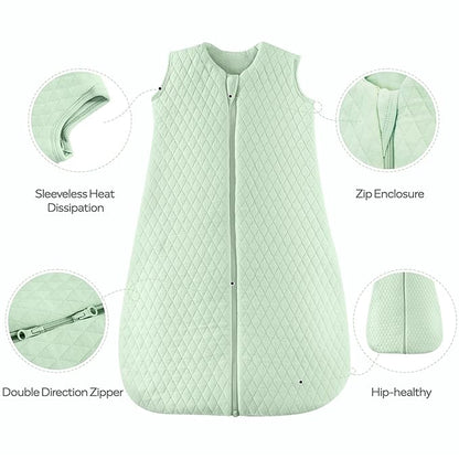 JELLYMONI Baby Sleep Sack TOG 2.5, 18-24 Months Winter Baby Wearable Blanket, 100% Cotton Infant Sleeping Sack 2-Way Zipper Warm Quilted Sleepsack