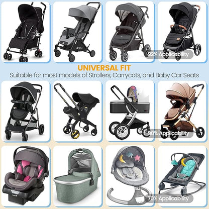 Orzbow Universal Mosquito Net for Stroller, Baby Bug Net with Two-Way Zippers & Storage Bag, Breathable & Foldable Mosquito Netting for Strollers, Car Seat, Bassinet, Portable Mini Crib, Dark Grey
