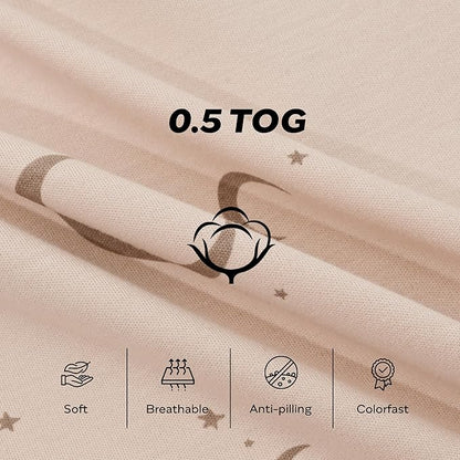 JELLYMONI Baby Sleep Sack 12-18 Months Wearable Blanket for Baby, 100% Cotton 2 Pack Infant Toddler Sleeping Sack Lightweight Soft 2-Way Zipper Sleepsack