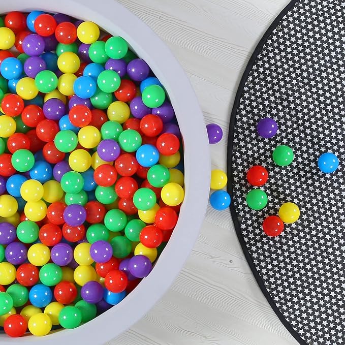 100 Ball Pit Balls, Plastics Trampoline pitballs Toys for Babies Toddlers Kids Children Playpen Play Bounce House Pool for Birthday Party Xmas Gifts