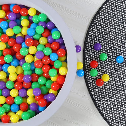 100 Ball Pit Balls, Plastics Trampoline pitballs Toys for Babies Toddlers Kids Children Playpen Play Bounce House Pool for Birthday Party Xmas Gifts