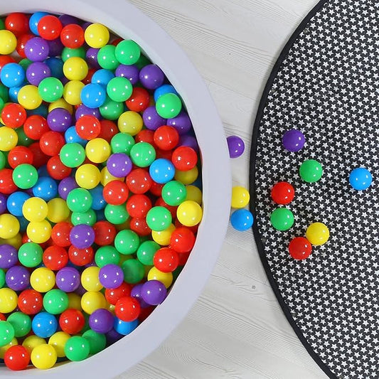 100 Ball Pit Balls, Plastics Trampoline pitballs Toys for Babies Toddlers Kids Children Playpen Play Bounce House Pool for Birthday Party Xmas Gifts