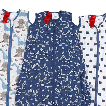 Yoofoss Baby Sleep Sack 18-24 Months Baby Wearable Blanket 100% Organic Cotton 2-Way Zipper TOG 0.5 Toddler Sleeping Sack 3 Pack,Soft Lightweight(X-Large)