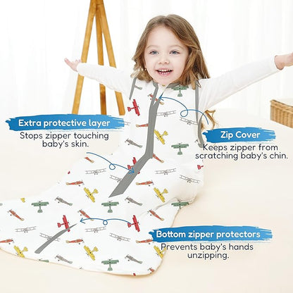 TotAha Toddler Sleep Sack 1.0 TOG for 2T-3T-4T, Premium Winter Extra Large Sleeping Sacks,Quilted Wearable Blanket Baby Sleep Bag with 2-Way Safe Zippers for Girl Boy