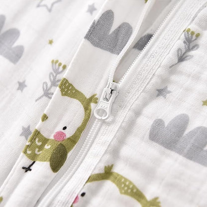 Baby Sleep Sack 2-4 T Baby Wearable Blanket 100% Organic Cotton 0.5 TOG Toddler Sleeping Sack 2- Way Zipper Soft Lightweight X-Large Owl