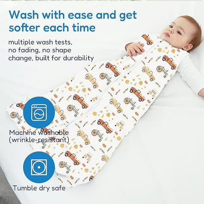 TotAha Sleep Sack 15-18-24 Months 3-Pack,Stretchy,Buttery Soft Sleeping Bag,Light Baby Wearable Blanket with 2-Way Safe Zippers for Boys Girls, 0.5 TOG