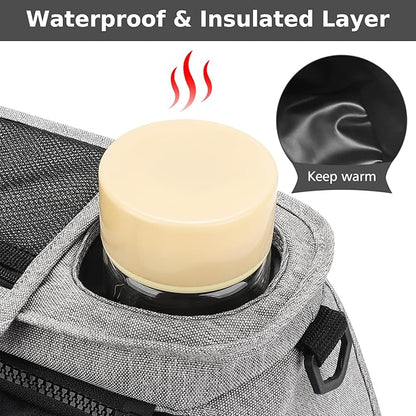 Accmor Universal Stroller Organizer with Insulated Cup Holder Detachable Phone Bag and Shoulder Strap,Stroller Bag Caddy Organizer Fits for Uppababy, Baby Jogger, Britax Strollers