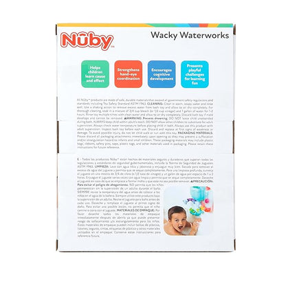 Nuby Wacky Waterworks Pipes Bath Toy - Baby Bathtub Toy with Interactive Features for Cognitive Development