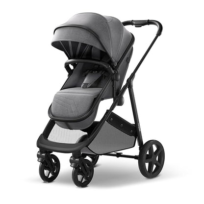 Mompush Wiz 2 in 1 Baby Stroller with Bassinet Mode, Convertible Infant Stroller for Newborn and Toddler with Reversible Seat and Large UPF 50+ Canopy