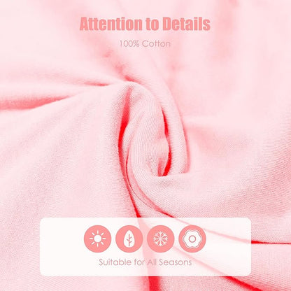 SWEET DOLPHIN Baby Sleep Sack 12-18 Months - 100% Cotton 2-Way Zipper TOG 0.5 Infant Wearable Blanket, Newborn Essentials Toddler 3 Pack Sleeping Sacks - Pink
