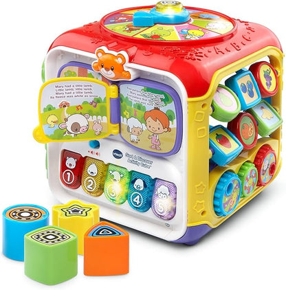 VTech Sort and Discover Activity Cube, Red