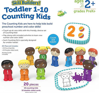 Learning Resources Skill Builders! Toddler 1-10 Counting Kids, Educational Toys for 18 Month Olds, Toddler Activities, Color Teaching Toys, 20 Pieces, Age 18 Months