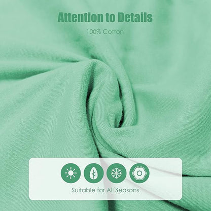 SWEET DOLPHIN Baby Sleep Sack 18-24 Months - 100% Cotton 2-Way Zipper TOG 0.5 Infant Wearable Blanket, Newborn Essentials Toddler 3 Pack Sleeping Sacks - Green