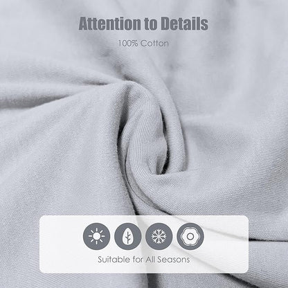 SWEET DOLPHIN Baby Sleep Sack 18-24 Months - 100% Cotton 2-Way Zipper TOG 0.5 Infant Wearable Blanket, Newborn Essentials Toddler 3 Pack Sleeping Sacks - Grey