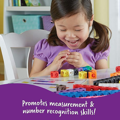 Learning Resources MathLink Cubes Early Math Activity Set - 115 Pieces, Ages 4+, Kindergarten STEM Activities, Linking Cubes, Connecting Cubes