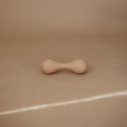 mushie Silicone Baby Shaker Rattle Toy | Ages 3+ Months (Natural)