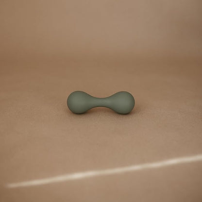 mushie Silicone Baby Shaker Rattle Toy | Ages 3+ Months (Dried Thyme)