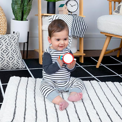 Baby Einstein Cal’s Sensory Shake-up Developmental Activity Rattle Toy, BPA Free, for Infants Ages 3 Months and up